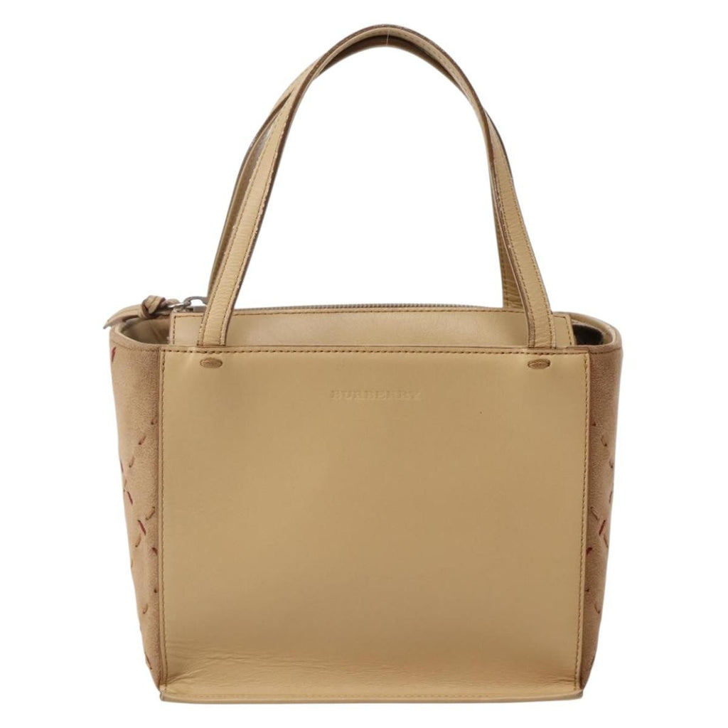 Burberry Vintage Handbag Leather Beige Leather Handbag