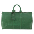 Louis Vuitton Keepall Bag Epi Leather Green Leather Travel Bag