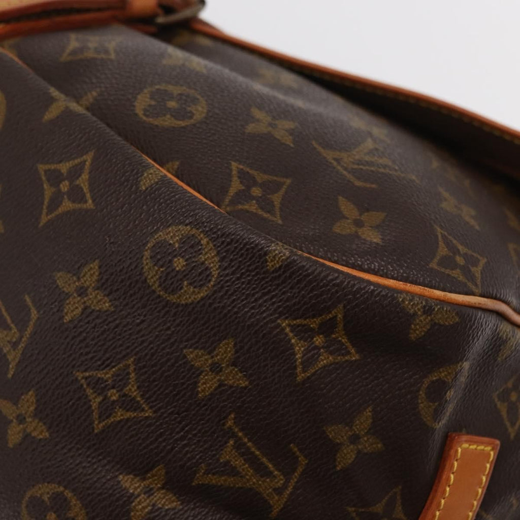 Louis Vuitton Saumur Handbag Monogram Canvas Brown Canvas Shoulder Bag