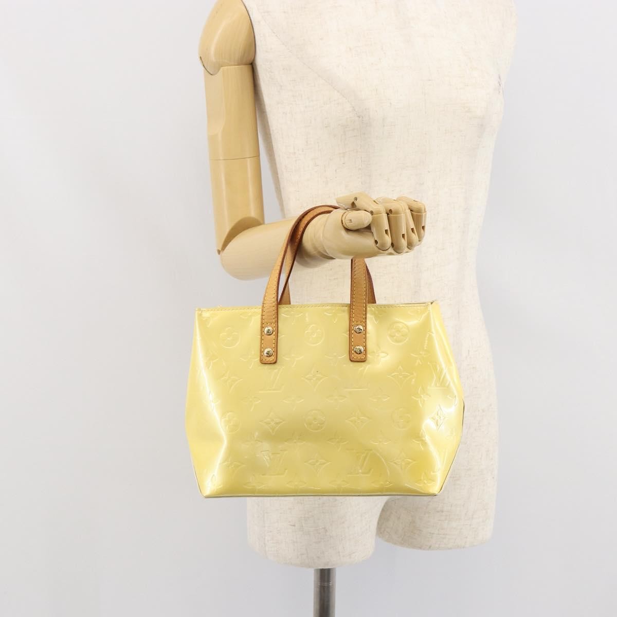 Louis Vuitton Reade Handbag Monogram Vernis Yellow Patent_Leather Handbag