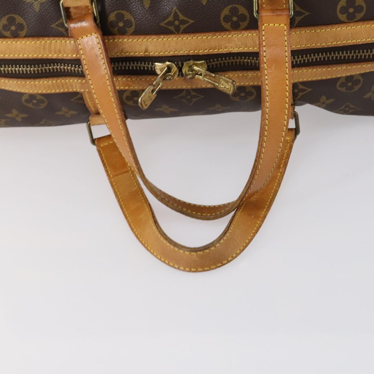 Louis Vuitton Sac Souple Handbag Monogram Canvas Brown Canvas Travel Bag