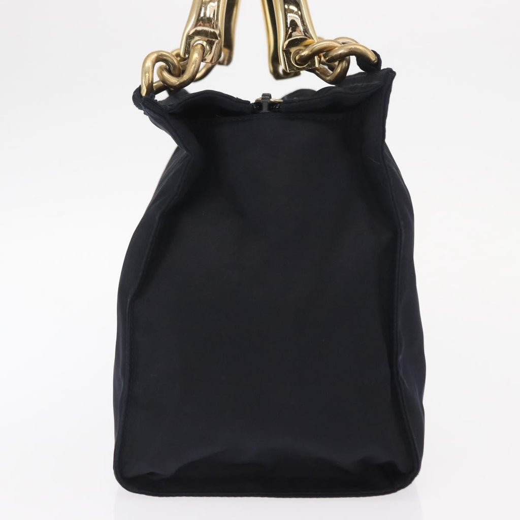 Prada Metal Handles Tote Tessuto Navy Nylon Tote Bag Bag