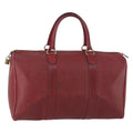 Christian Dior Vintage Trotter Duffle Bag Diorissimo Canvas Red Pvc Travel Bag Bag (Pre-Owned)