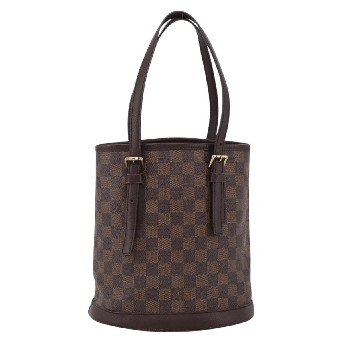 Louis Vuitton Marais Bucket Bag Damier Brown Canvas Shoulder Bag