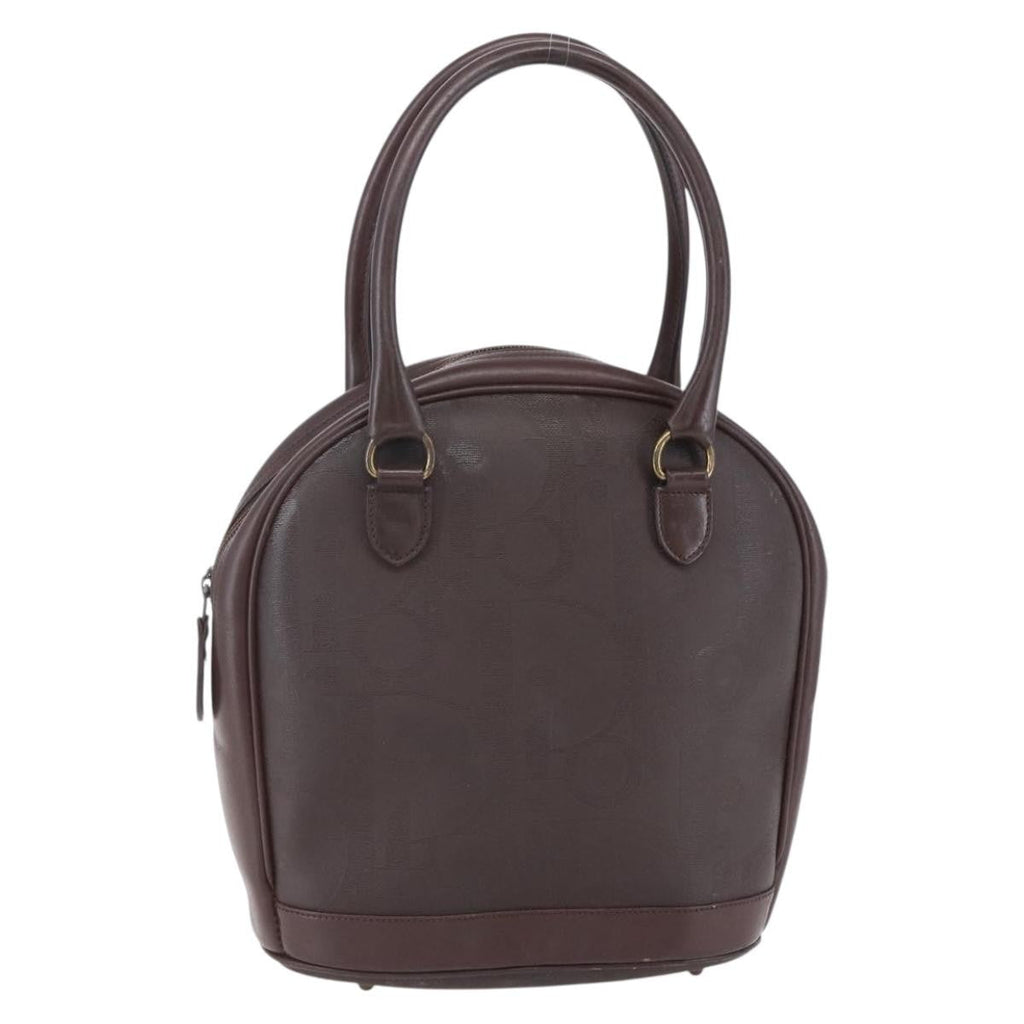 Christian Dior Vintage Trotter Handbag Canvas Brown Pvc Handbag (Pre-Owned)