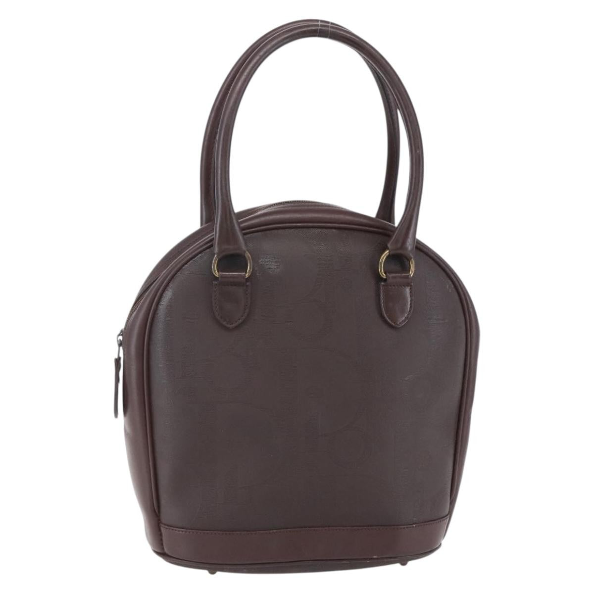 Christian Dior Vintage Trotter Handbag Canvas Brown Pvc Handbag (Pre-Owned)