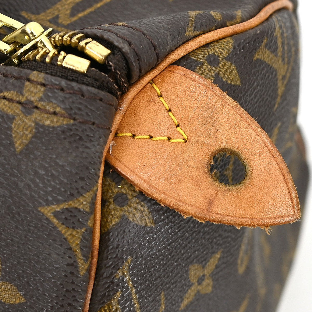 Louis Vuitton Speedy Handbag Monogram Canvas Brown Canvas,Leather Handbag
