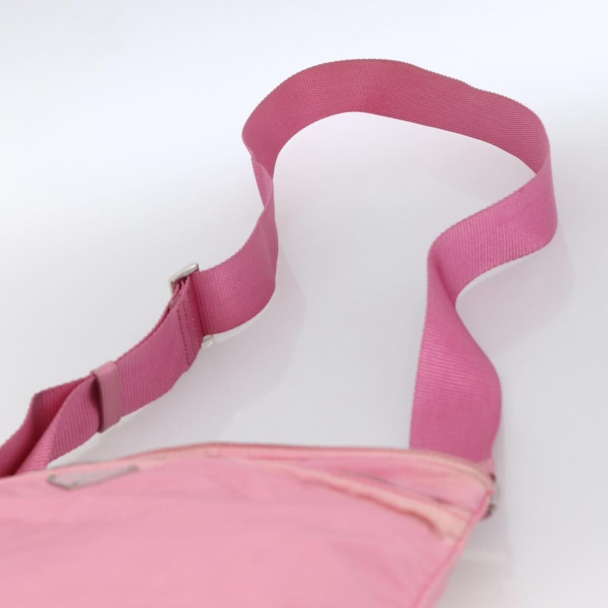 Prada Front Pocket Messenger Bag Tessuto Pink Nylon Shoulder Bag Bag