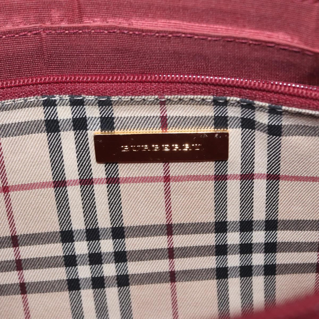 Burberry Vintage Shoulder Bag Leather Burgundy Leather Shoulder Bag