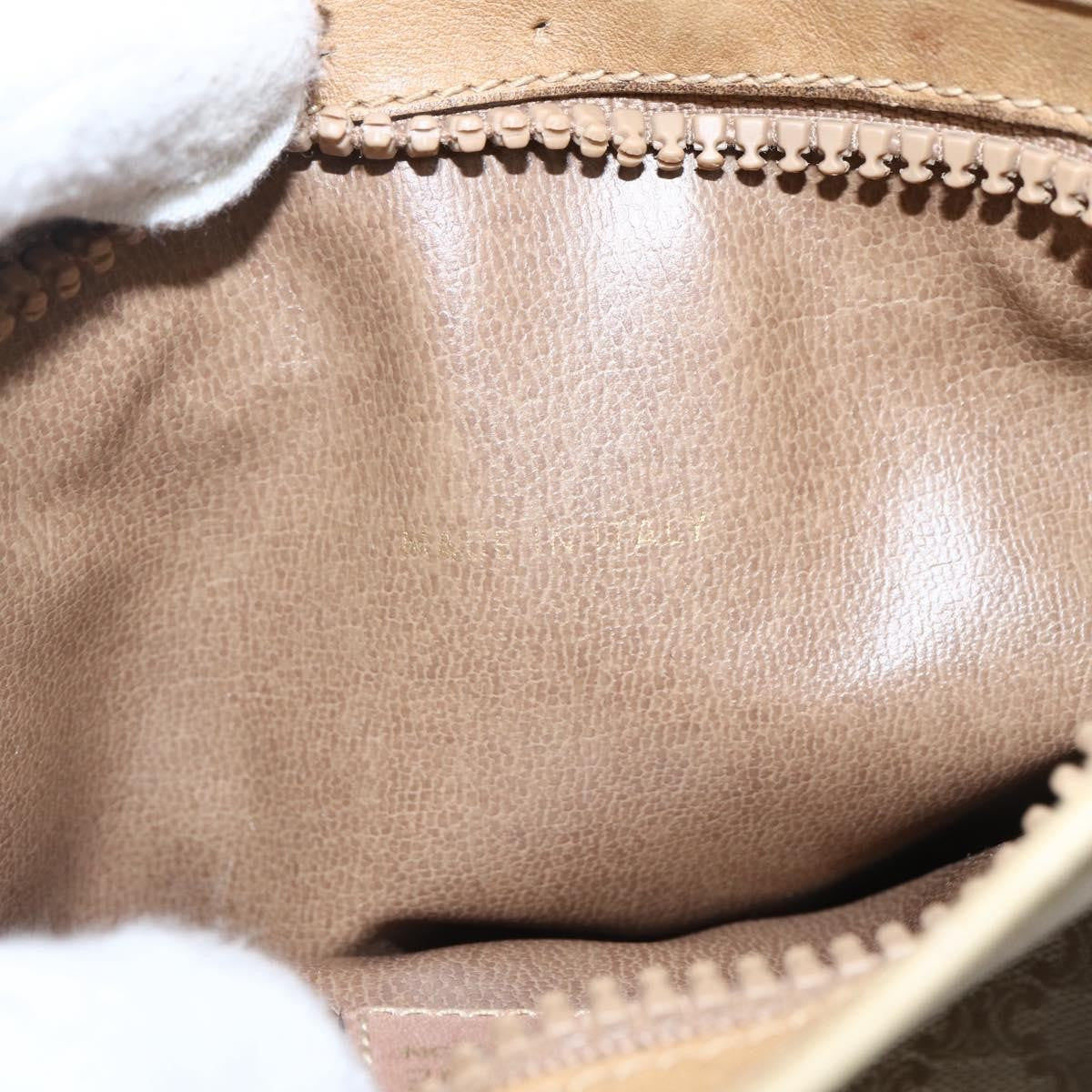 Celine Vintage Macadam Shoulder Bag Canvas Beige Canvas Shoulder Bag Bag