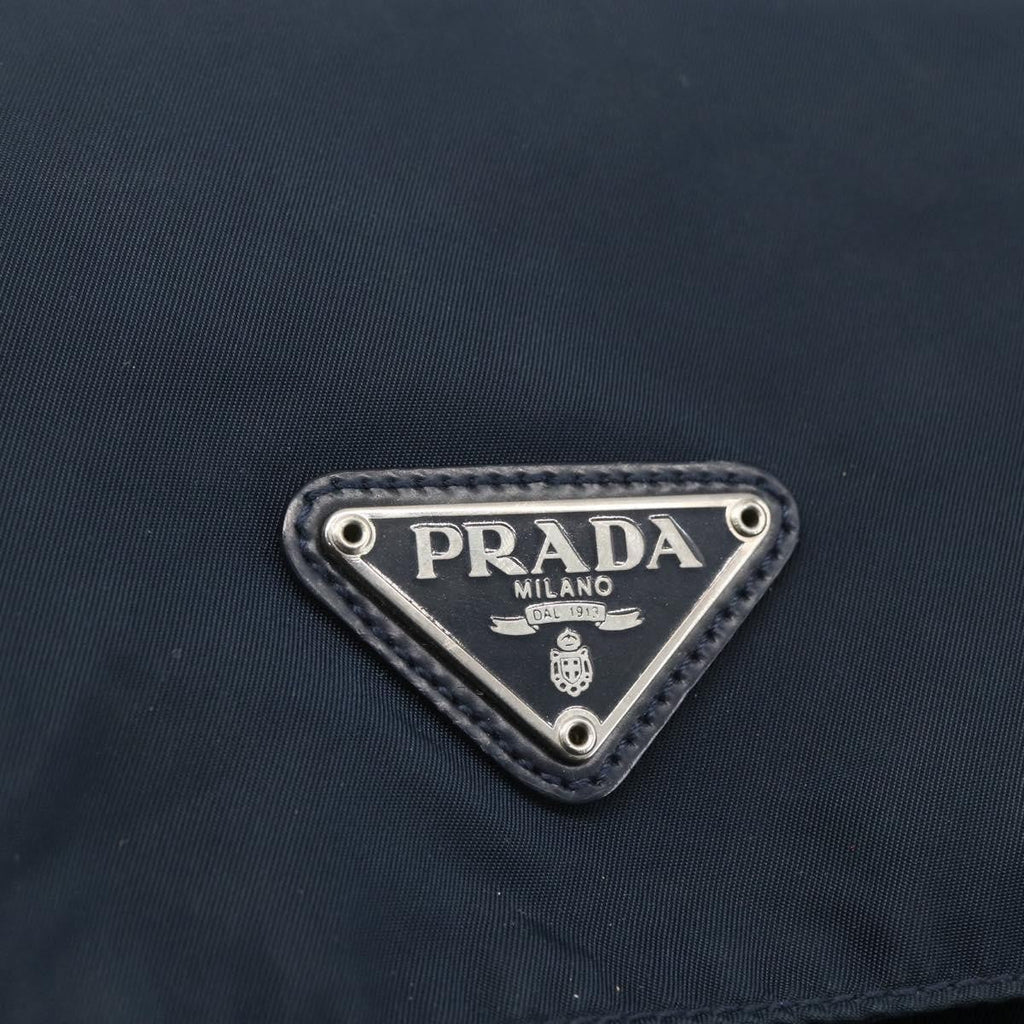 Prada Zip Buckle Messenger Bag Tessuto Navy Nylon Shoulder Bag Bag
