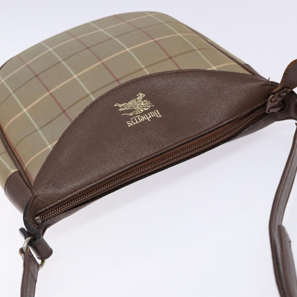 Burberry Nova Check Shoulder Bag Canvas Beige Canvas Shoulder Bag