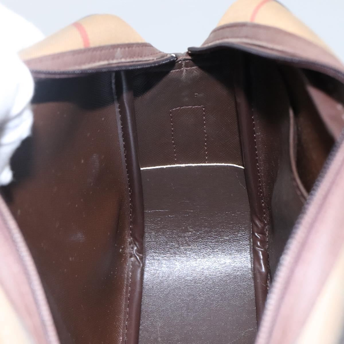 Burberry Nova Check Shoulder Bag Canvas And Leather Beige Canvas Shoulder Bag