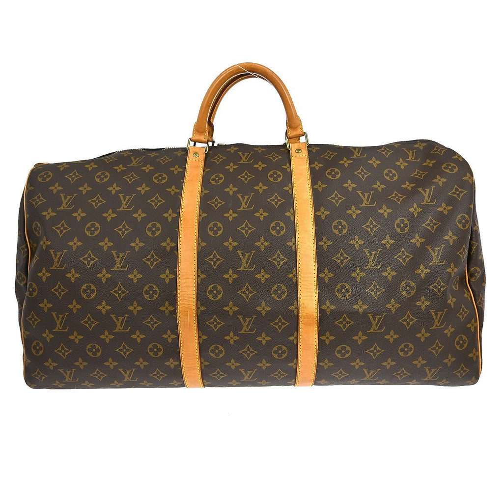 Louis Vuitton Keepall Bag Monogram Canvas Brown Canvas Travel Bag