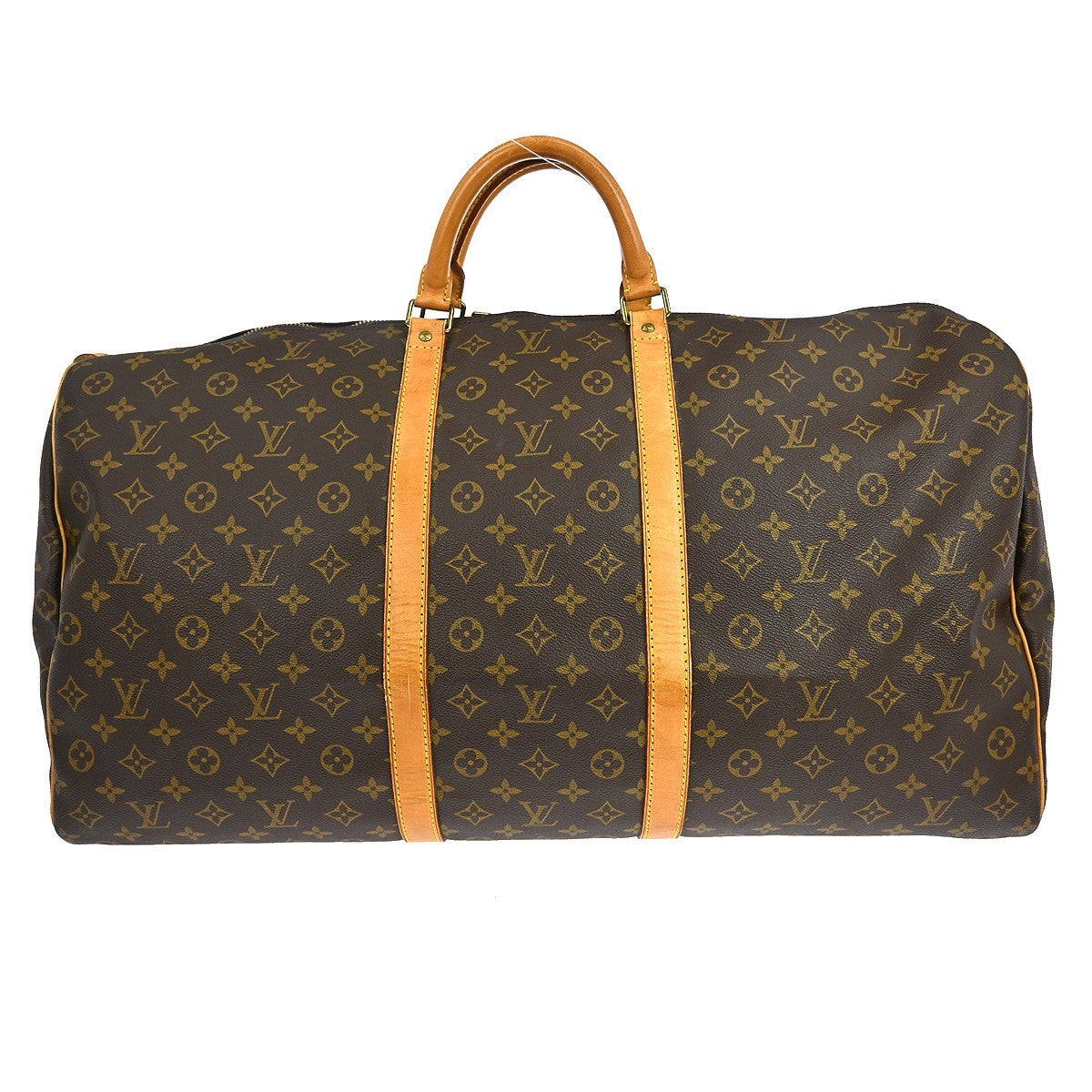 Louis Vuitton Keepall Bag Monogram Canvas Brown Canvas Travel Bag