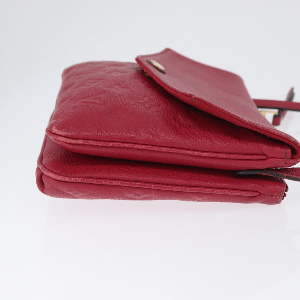 Louis Vuitton Twice Handbag Monogram Empreinte Leather Burgundy Leather Shoulder Bag