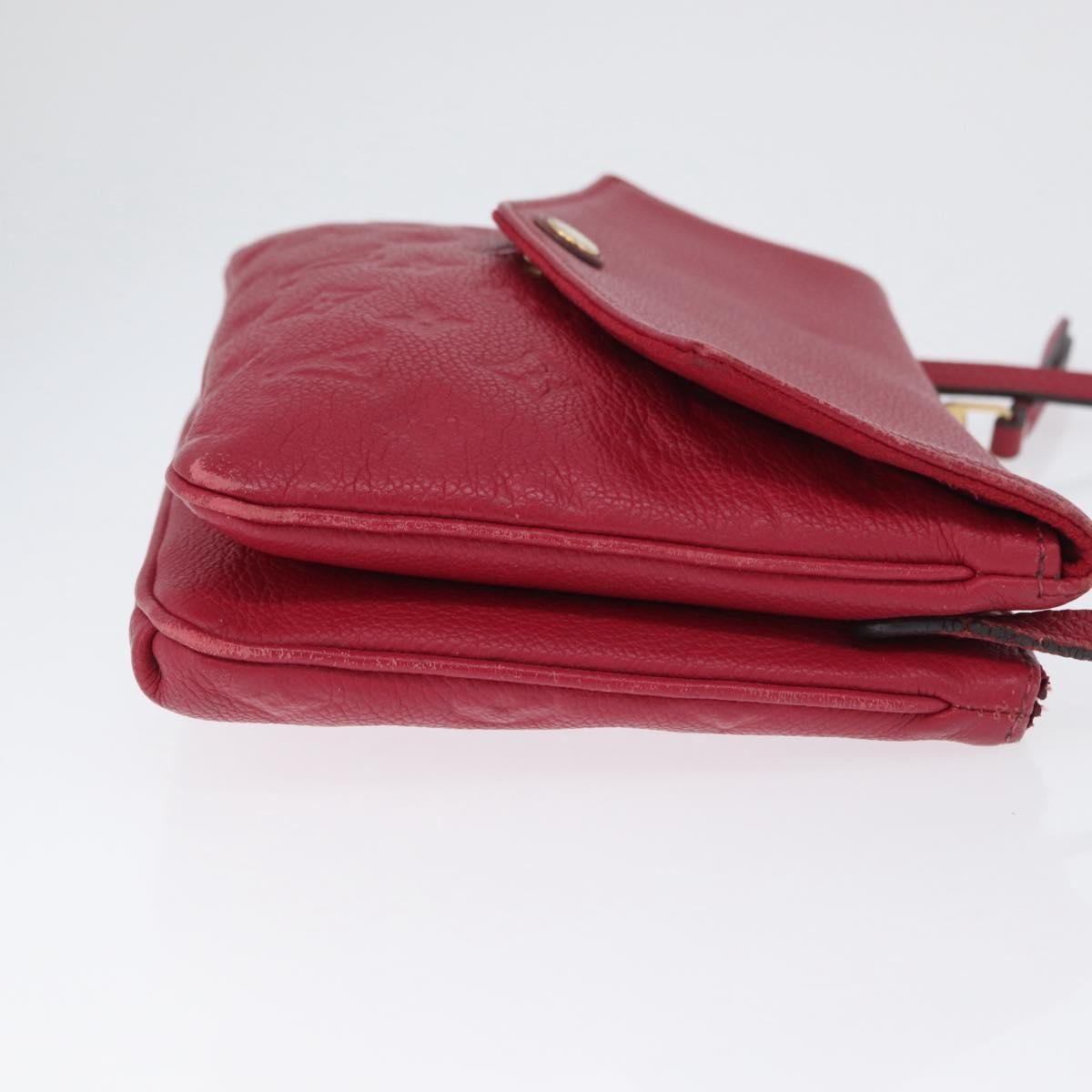 Louis Vuitton Twice Handbag Monogram Empreinte Leather Burgundy Leather Shoulder Bag