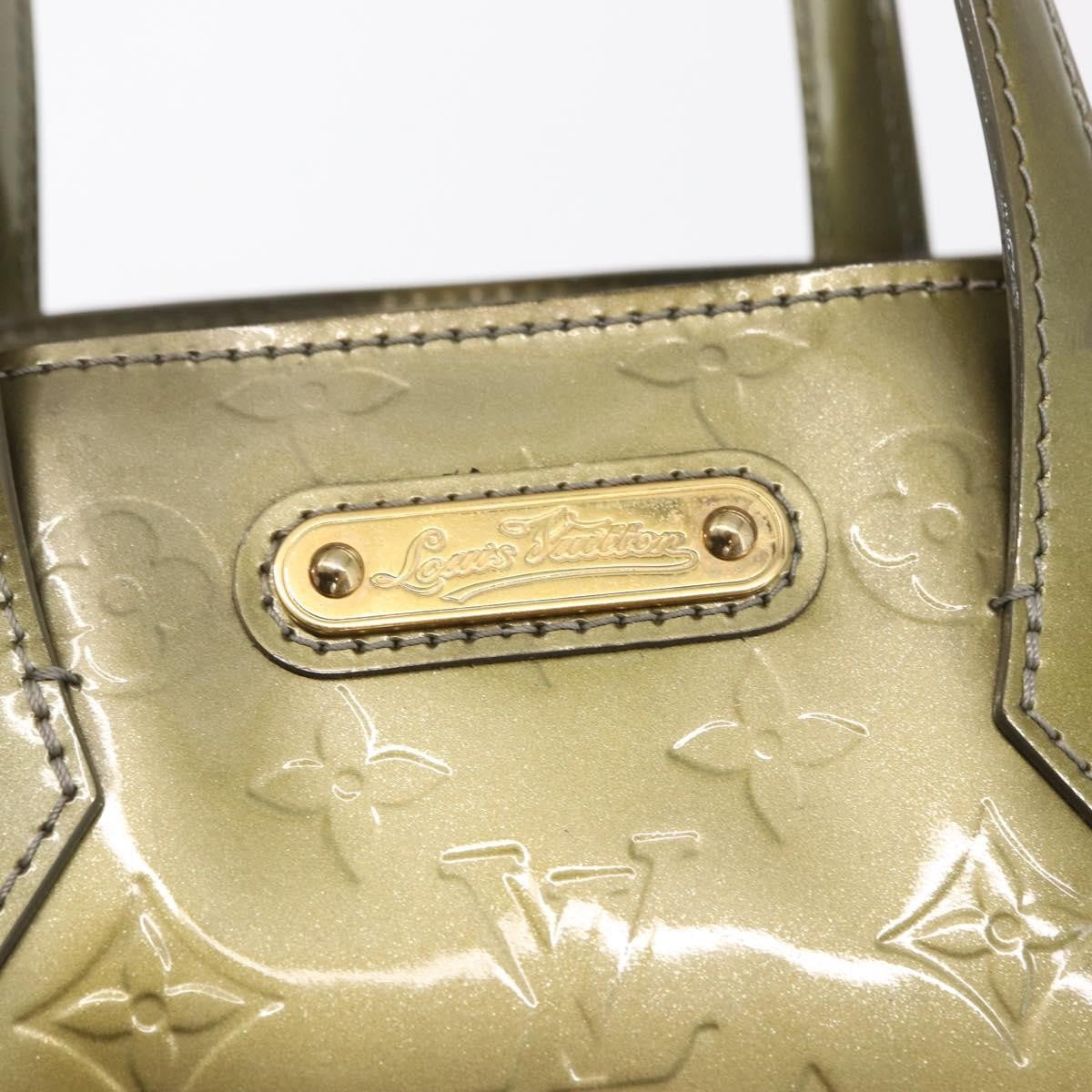 Louis Vuitton Wilshire Handbag Monogram Vernis Gray Patent_Leather Tote Bag