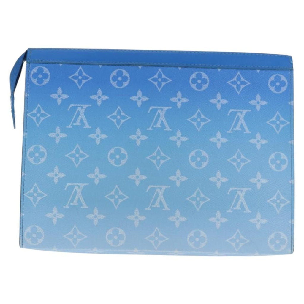 Louis Vuitton Pochette Voyage Limited Edition Monogram Clouds Blue Pvc Bag