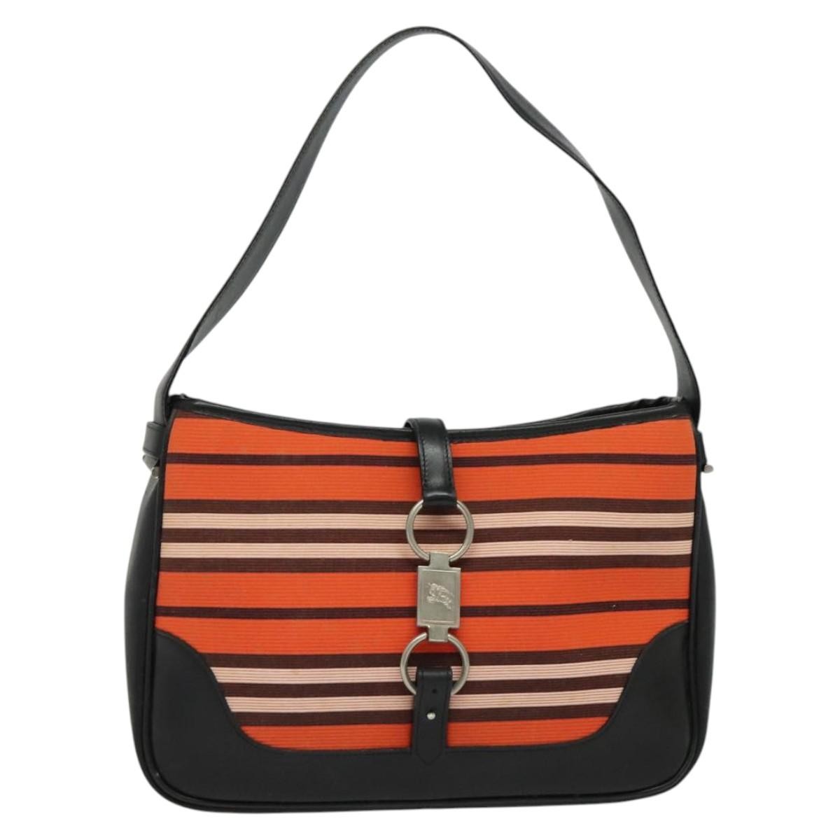 Burberry Blue Label Shoulder Bag Canvas Orange Canvas Shoulder Bag