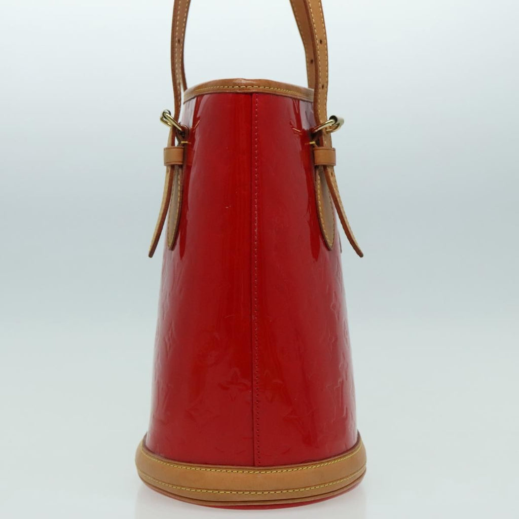 Louis Vuitton Bucket Bag Monogram Vernis Red Patent_Leather Shoulder Bag