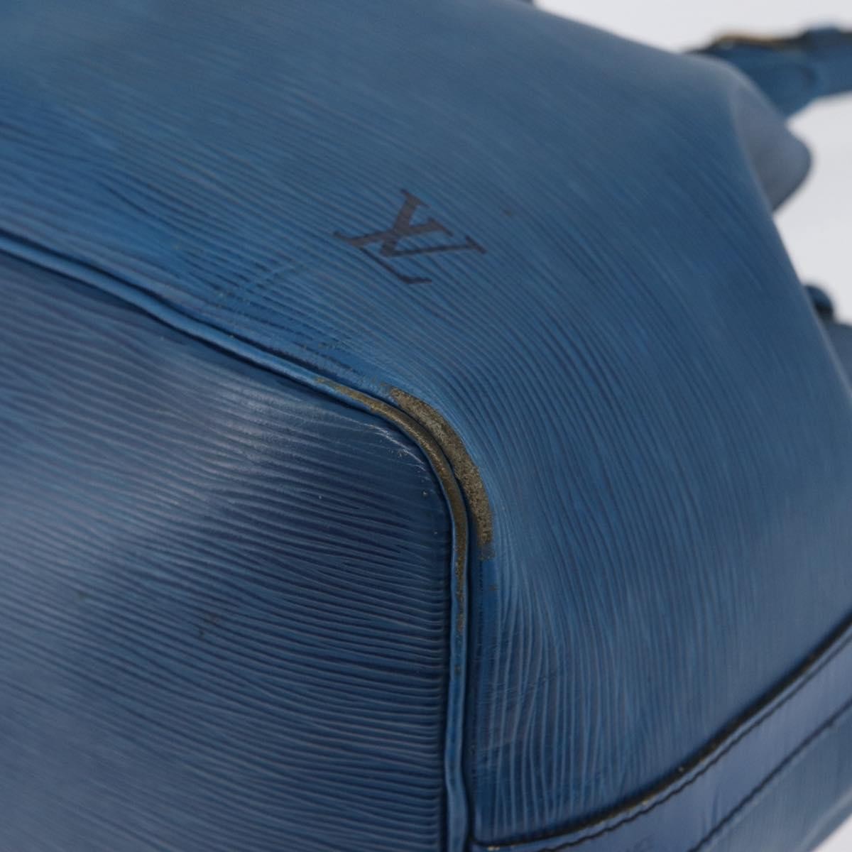 Louis Vuitton Petit Noe Nm Handbag Epi Leather Blue Leather Shoulder Bag