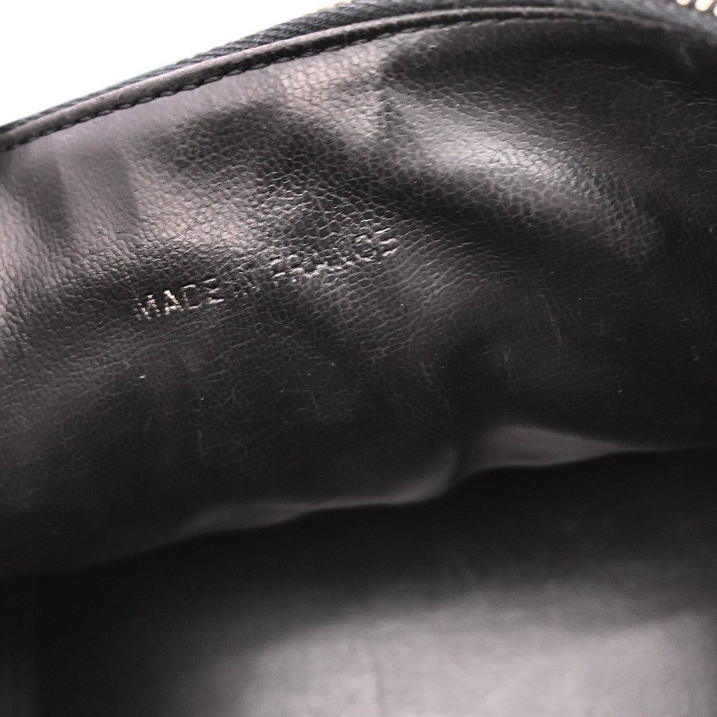 Chanel Vintage Timeless Cosmetic Case Caviar Black Leather Handbag