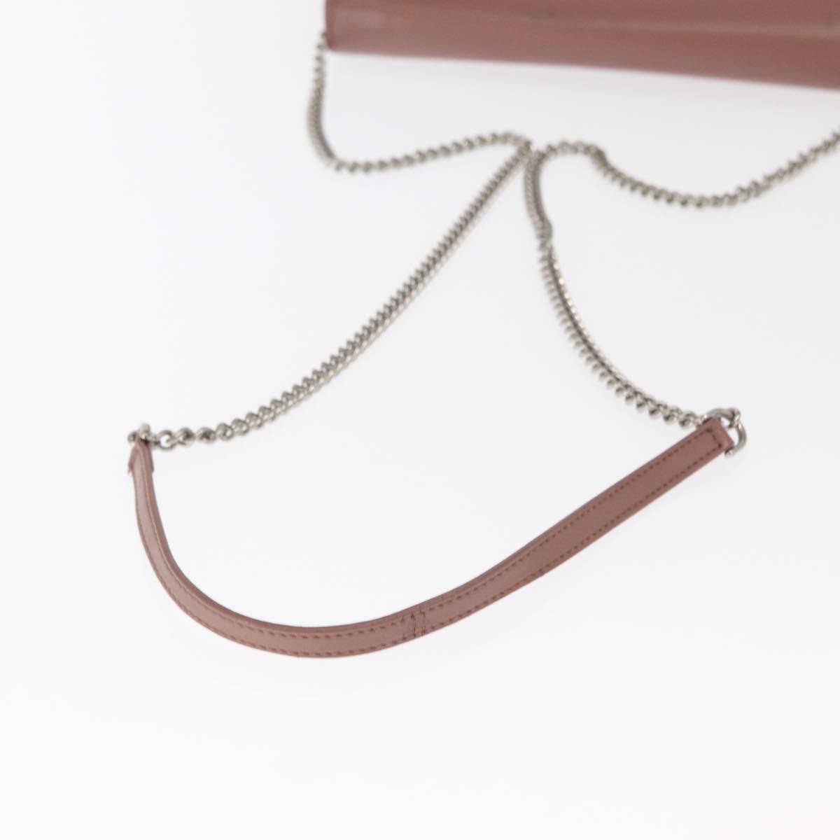 Fendi F Is Fendi Wallet On Chain Leather Pink Leather Shoulder Bag Bag