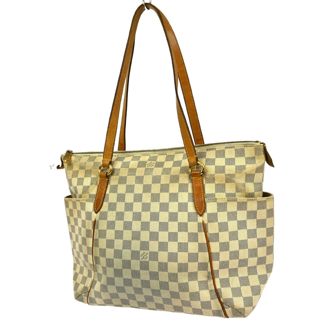 Louis Vuitton Totally Handbag Damier Azur White Canvas Tote Bag