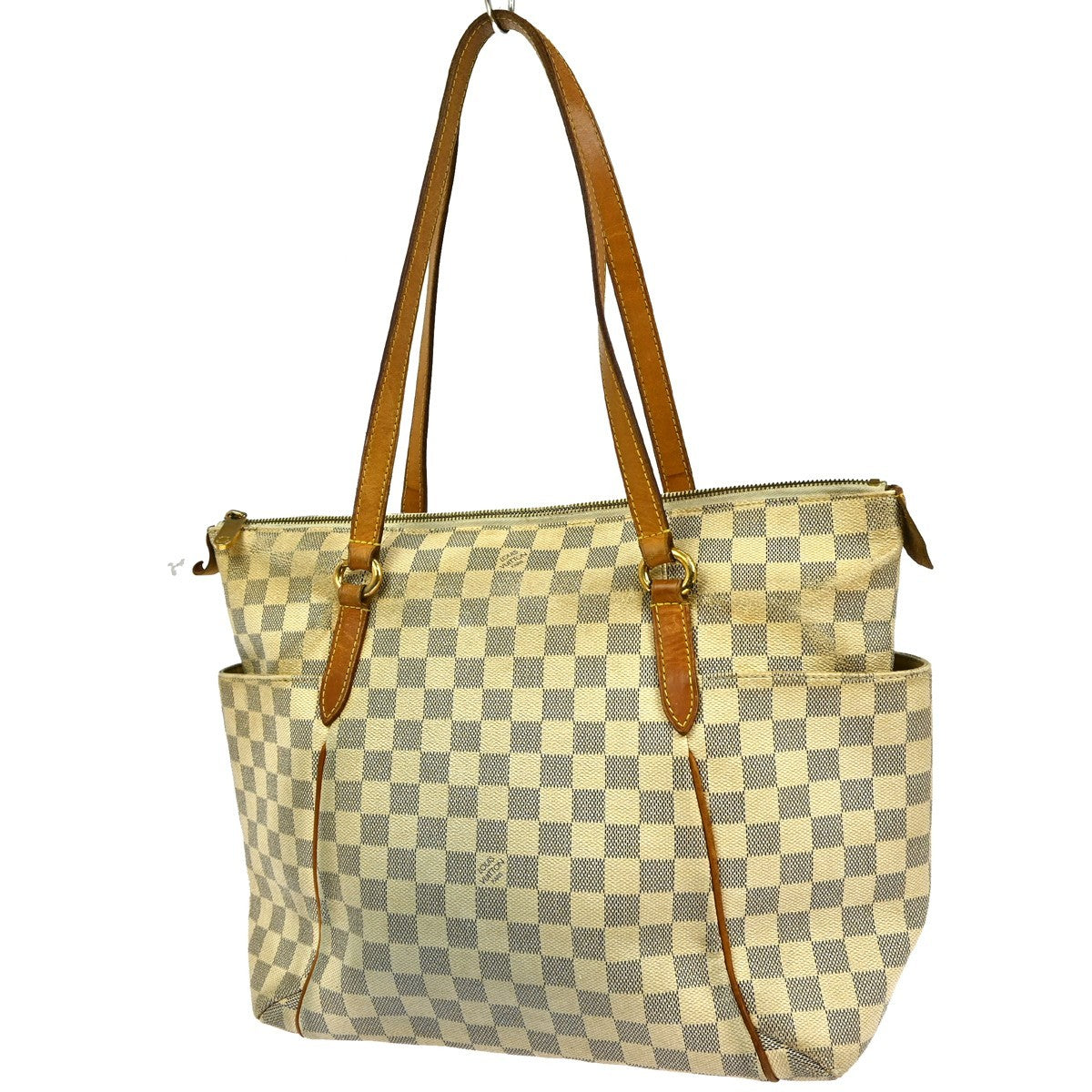 Louis Vuitton Totally Handbag Damier Azur White Canvas Tote Bag