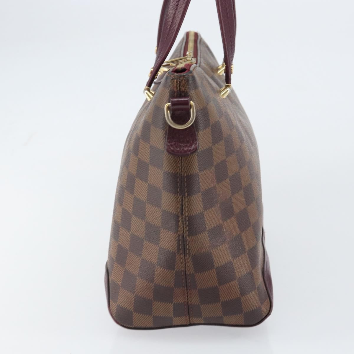 Louis Vuitton Hyde Park Handbag Damier With Leather Brown Canvas Handbag
