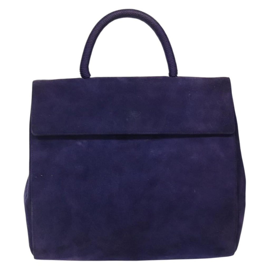 Prada Vintage Handbag Suede Purple Suede Handbag