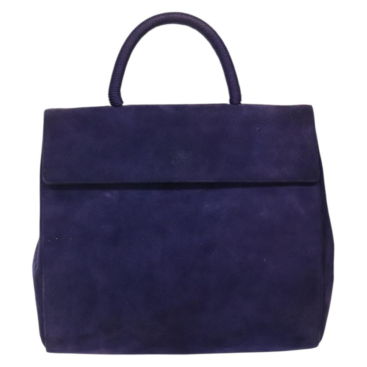 Prada Vintage Handbag Suede Purple Suede Handbag