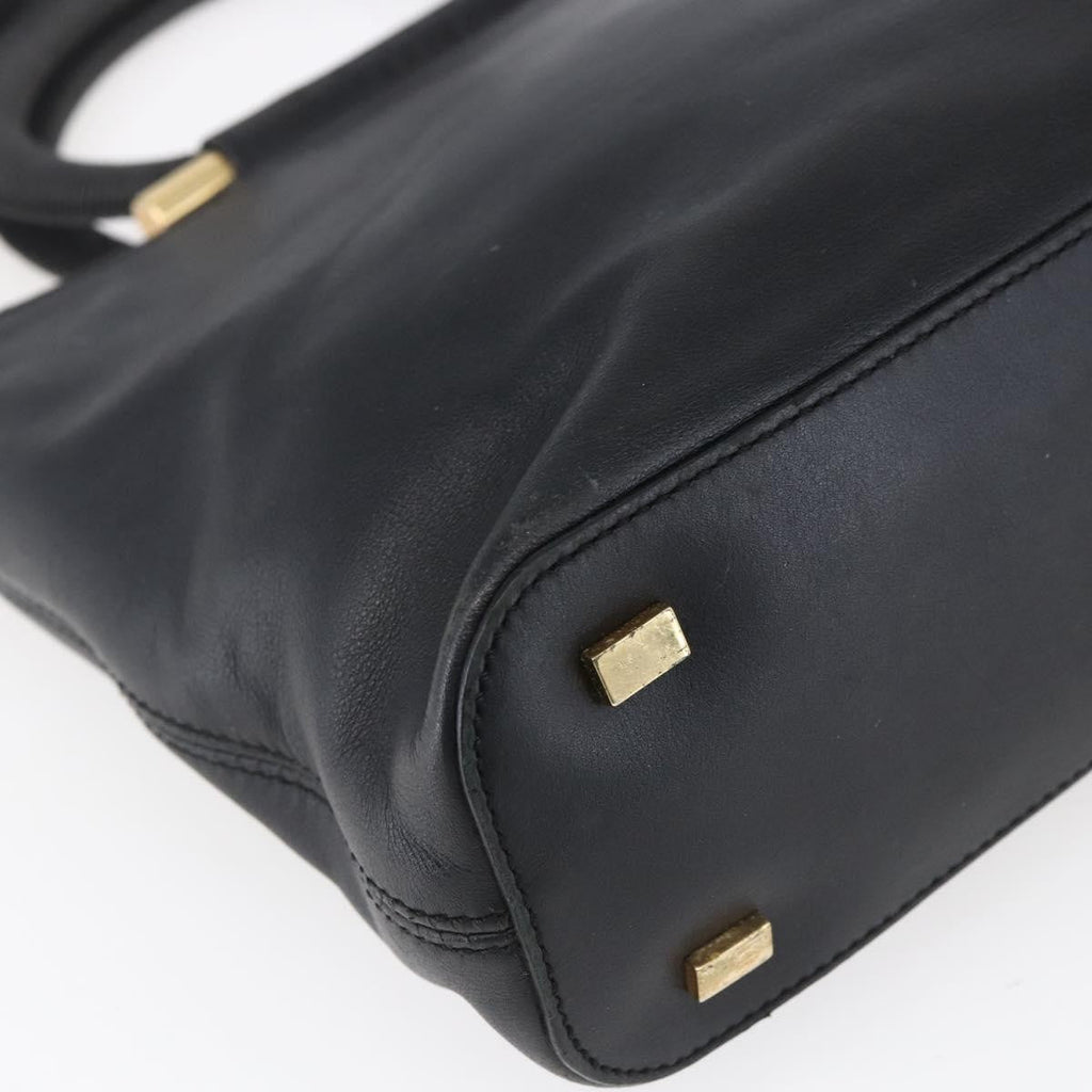 Celine Handbag Leather Black Leather Handbag