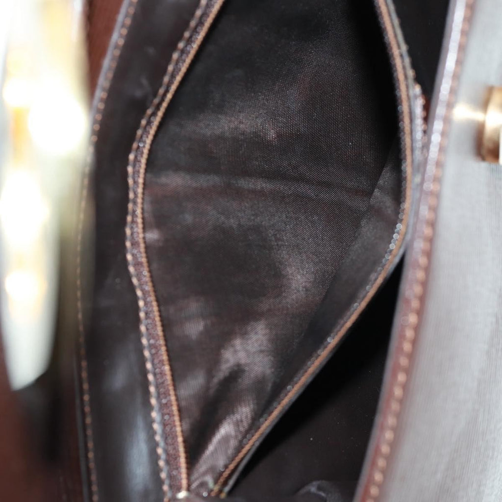 Celine Circle Logo Shoulder Bag Leather Brown Leather Shoulder Bag Bag