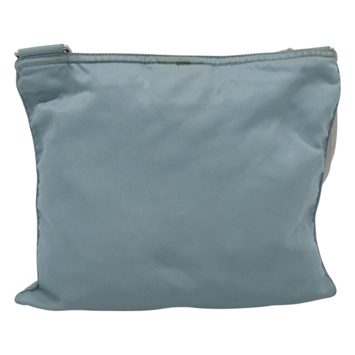 Prada Flat Messenger Bag Tessuto Blue Nylon Shoulder Bag Bag