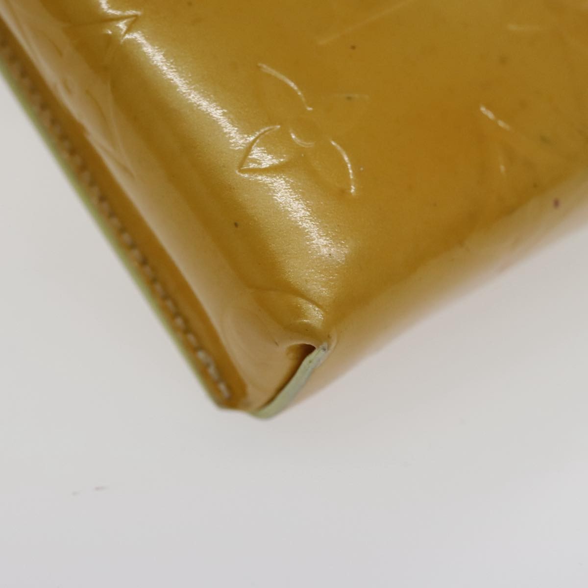 Louis Vuitton Walker Wallet Monogram Vernis Yellow Patent_Leather Clutche & Pouche Bag