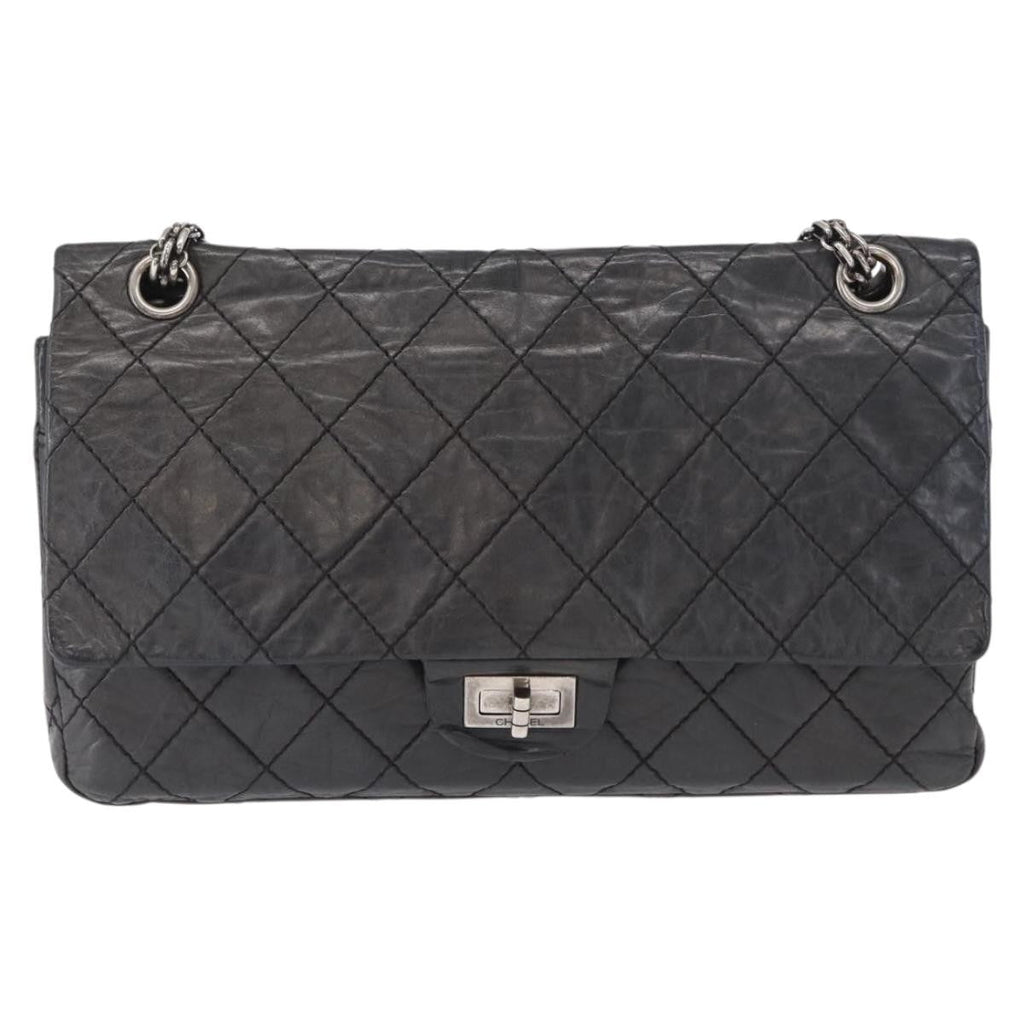 Chanel Reissue 2.55 Flap Bag Quilted Aged Calfskin Black Leather Shoulder Bag Bag