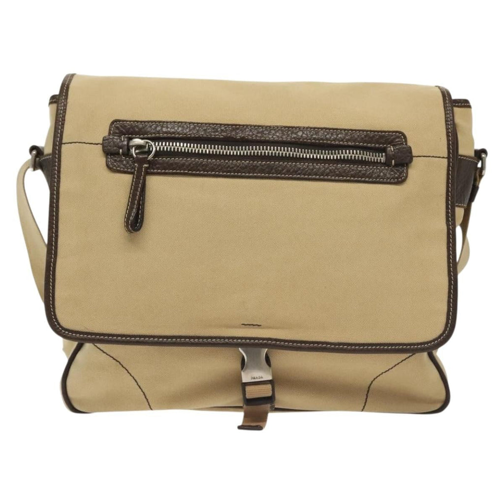 Prada Vintage Shoulder Bag Canvas Beige Canvas Shoulder Bag Bag