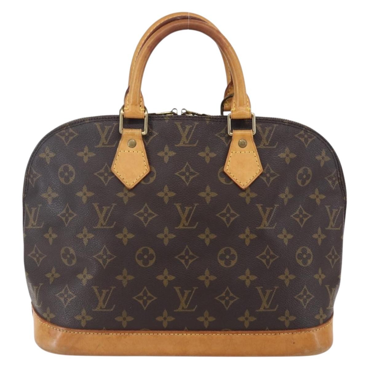 Louis Vuitton Alma Handbag Monogram Canvas Brown Canvas Handbag