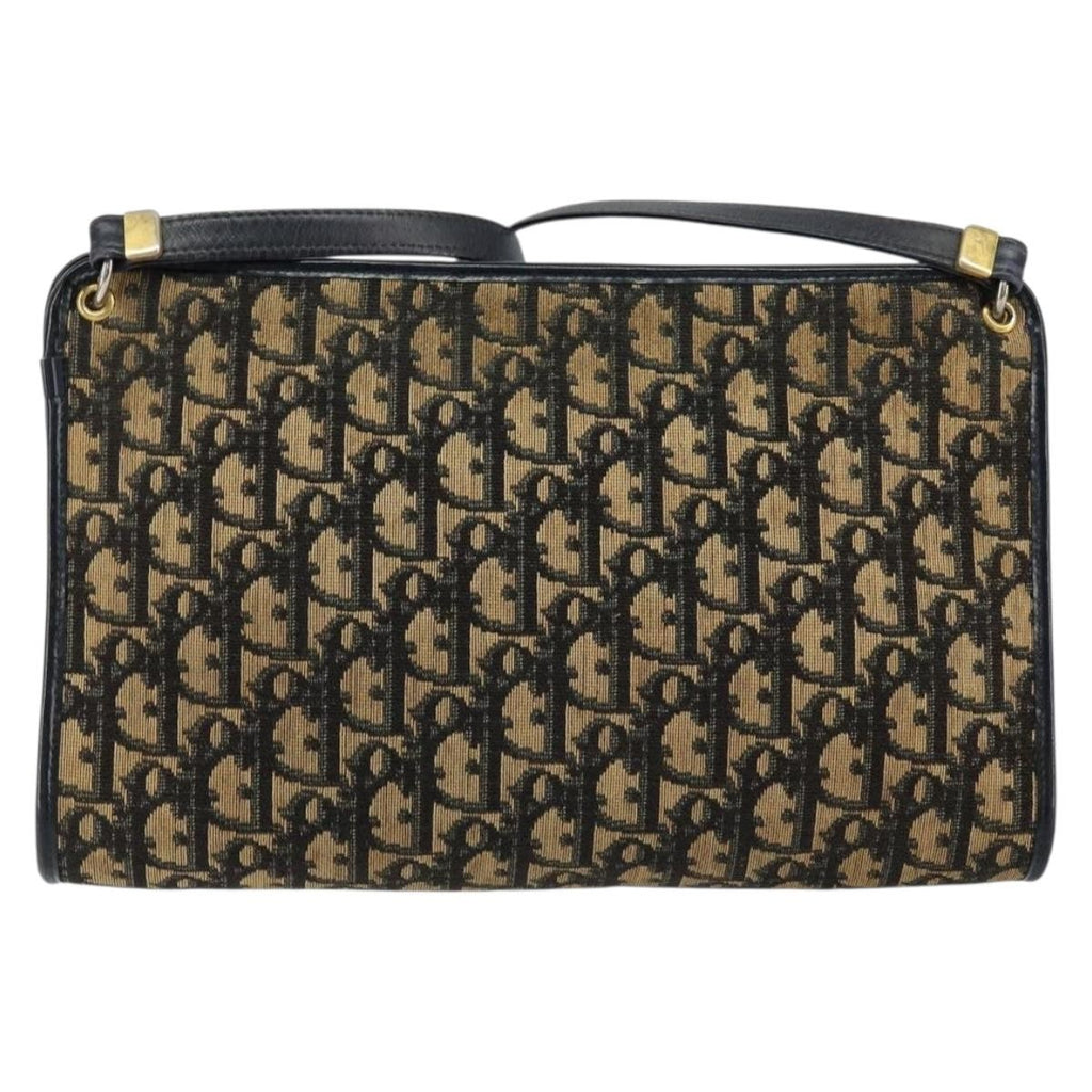 Christian Dior Vintage Trotter Shoulder Bag Canvas Navy Canvas Shoulder Bag Bag (Pre-Owned)