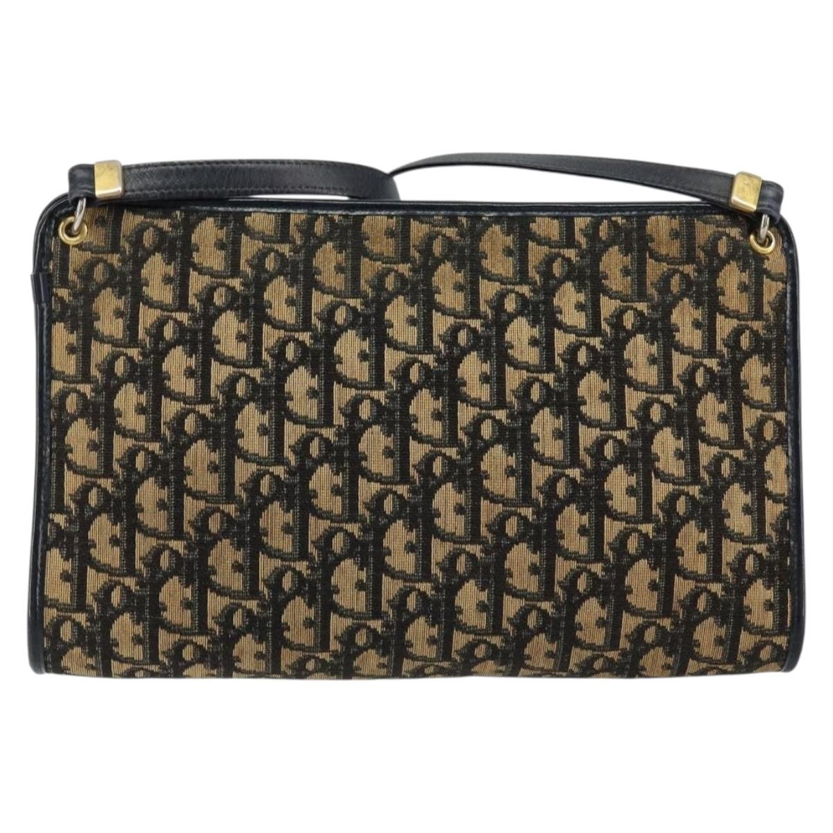 Christian Dior Vintage Trotter Shoulder Bag Canvas Navy Canvas Shoulder Bag Bag (Pre-Owned)