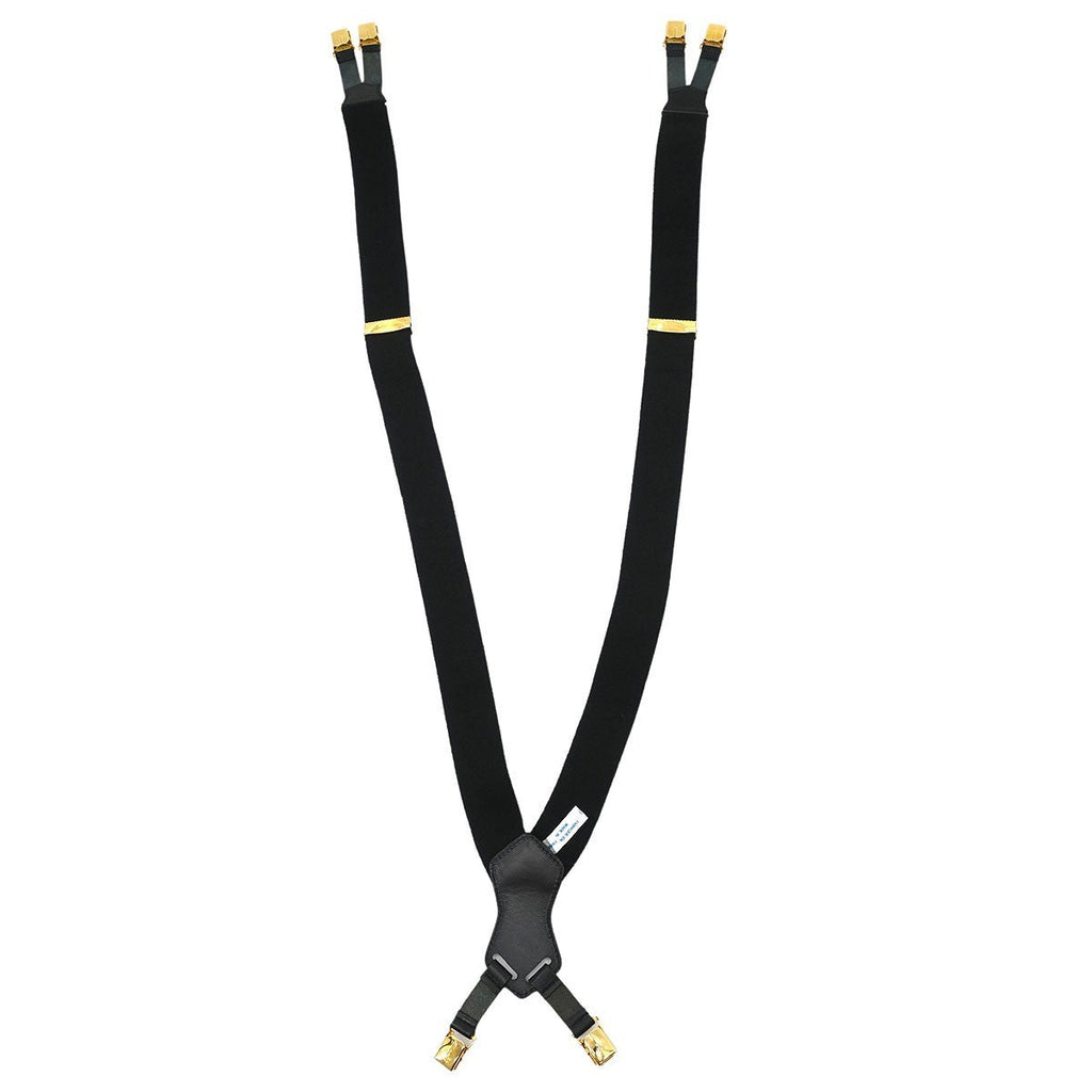 Chanel Logo Suspenders Canvas Black Canvas Belts Accessory