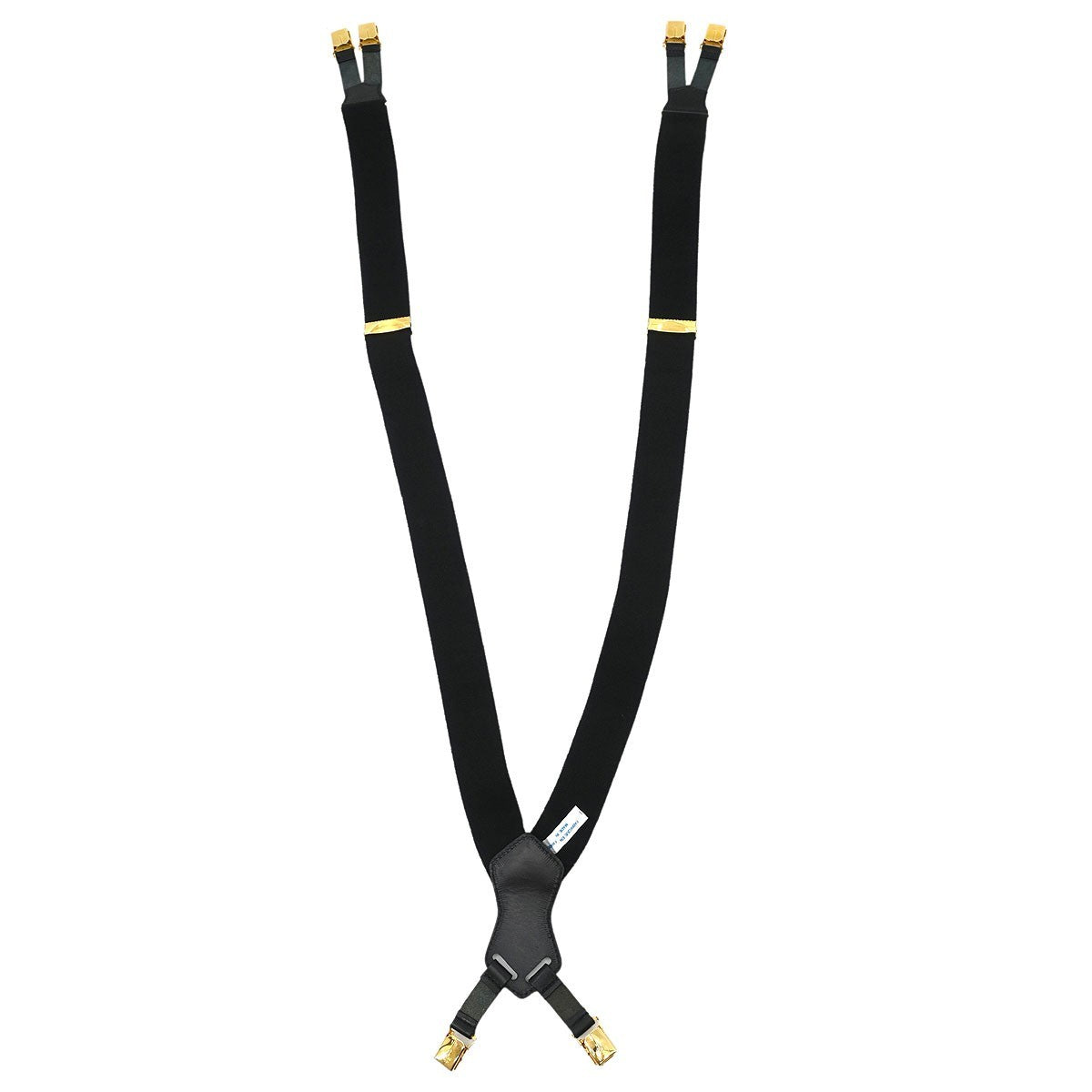 Chanel Logo Suspenders Canvas Black Canvas Belts Accessory