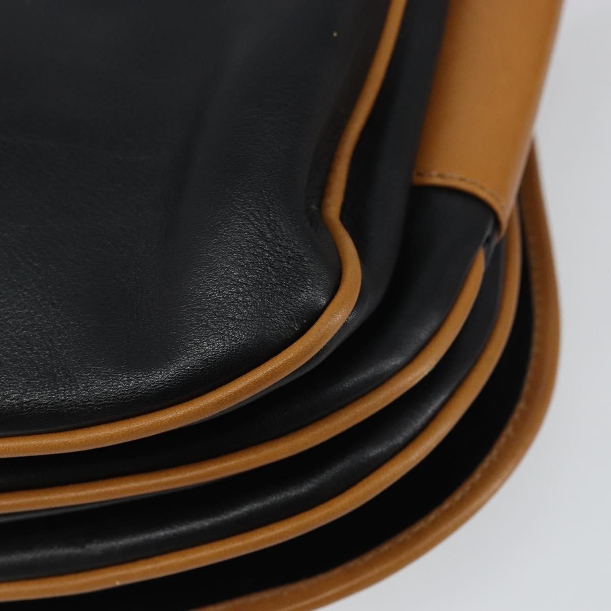 Celine Vintage Shoulder Bag Leather Black Leather Shoulder Bag Bag
