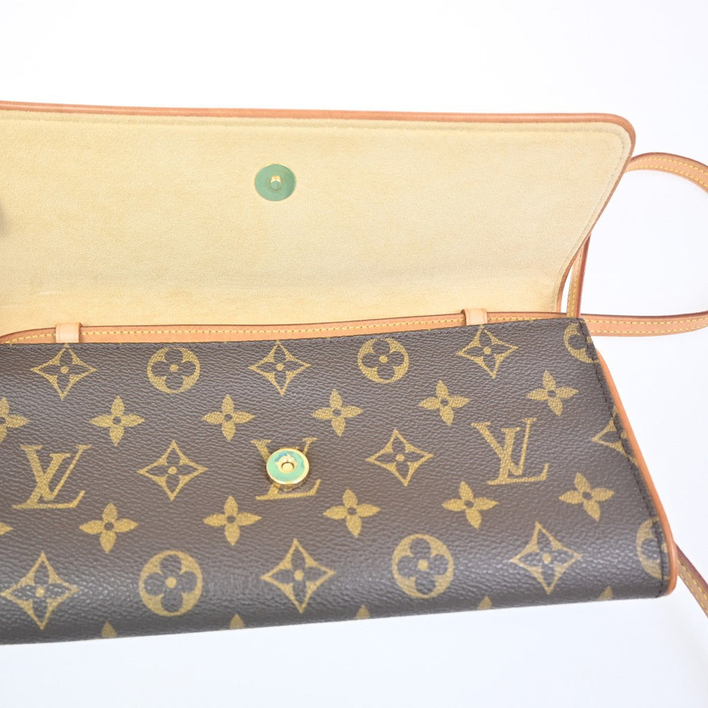 Louis Vuitton Twin Handbag Monogram Canvas Brown Canvas Clutche & Pouche Bag