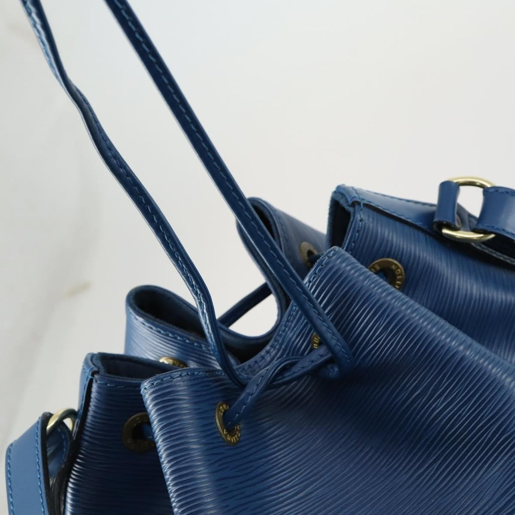 Louis Vuitton Petit Noe Handbag Epi Leather Blue Leather Shoulder Bag