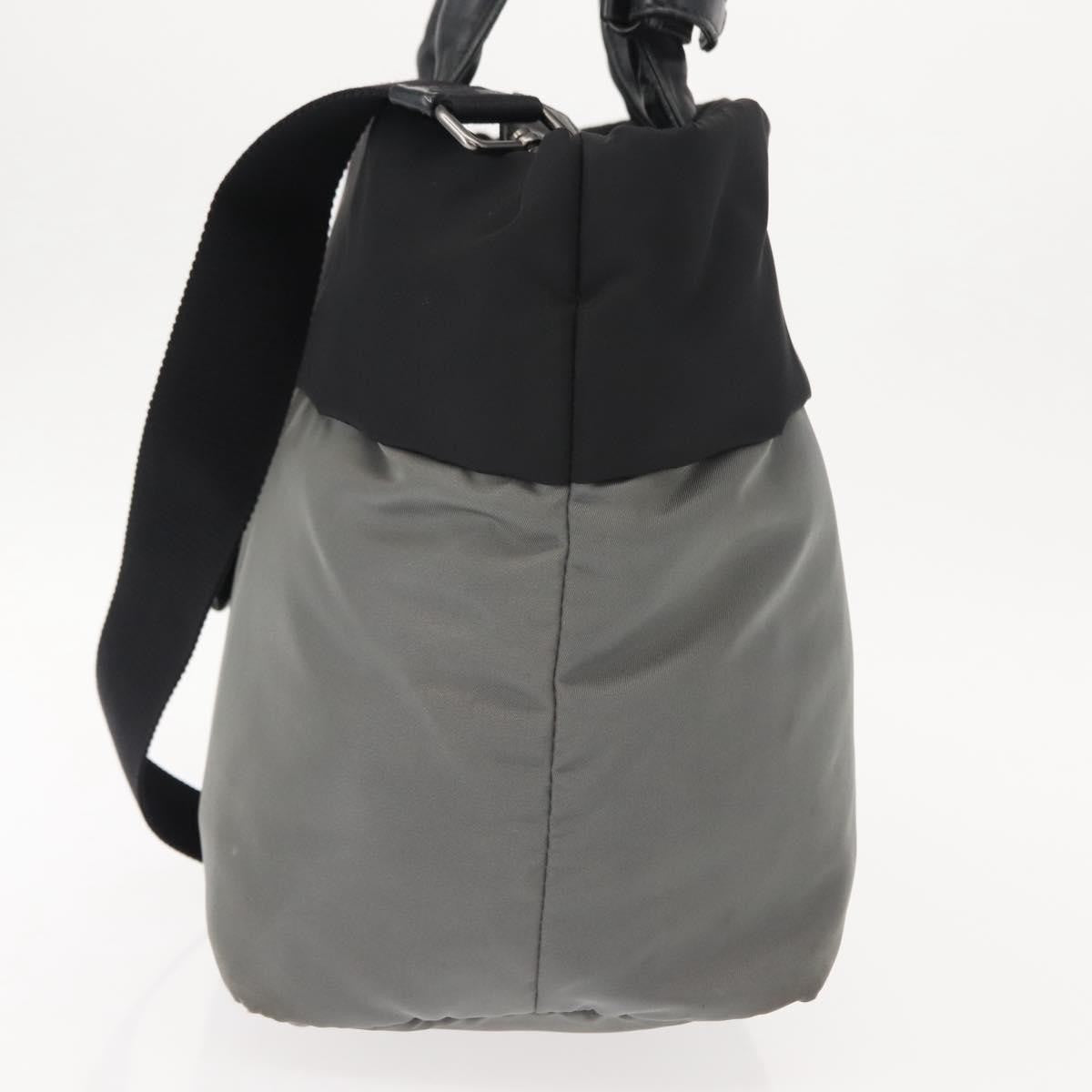 Prada Convertible Double Tote Tessuto Black Nylon Handbag