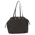 Prada Open Tote Tessuto Khaki Nylon Tote Bag Bag