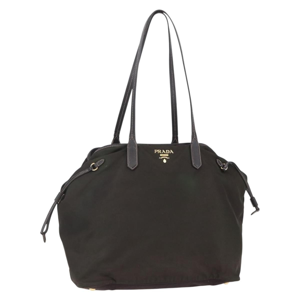 Prada Open Tote Tessuto Khaki Nylon Tote Bag Bag